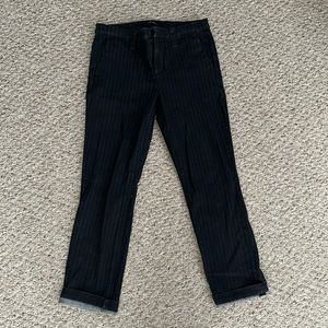 JBrand, size 26 black pants with gray stripes